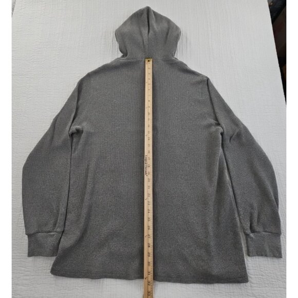 Polo Ralph Lauren Waffle Knit Hoodie Men's XXL Grey Long Sleeve Drawstring EUC - Picture 13 of 14